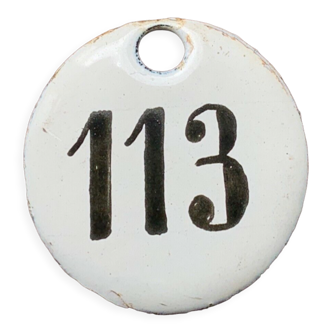 Vintage Enamel Train Seat Numbers from Europe Lucky Number House Number Room