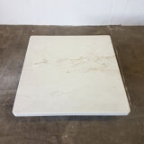 White marble square coffee table, Italy 1970s