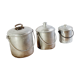 3 mismatched milk jars
