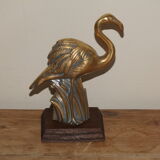 Pink flamingo in bronze