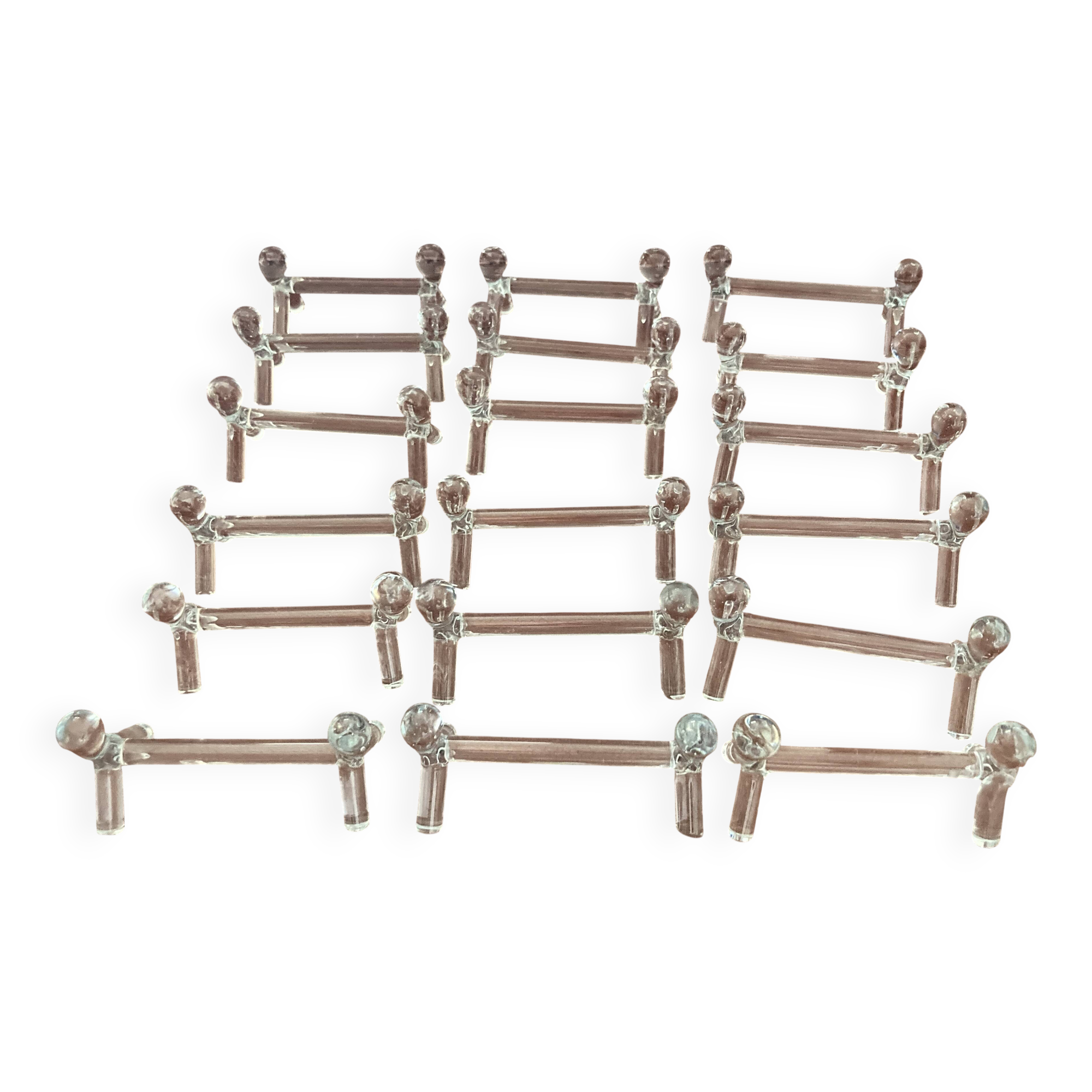 Set of 18 blown glass knife rests - Vintage