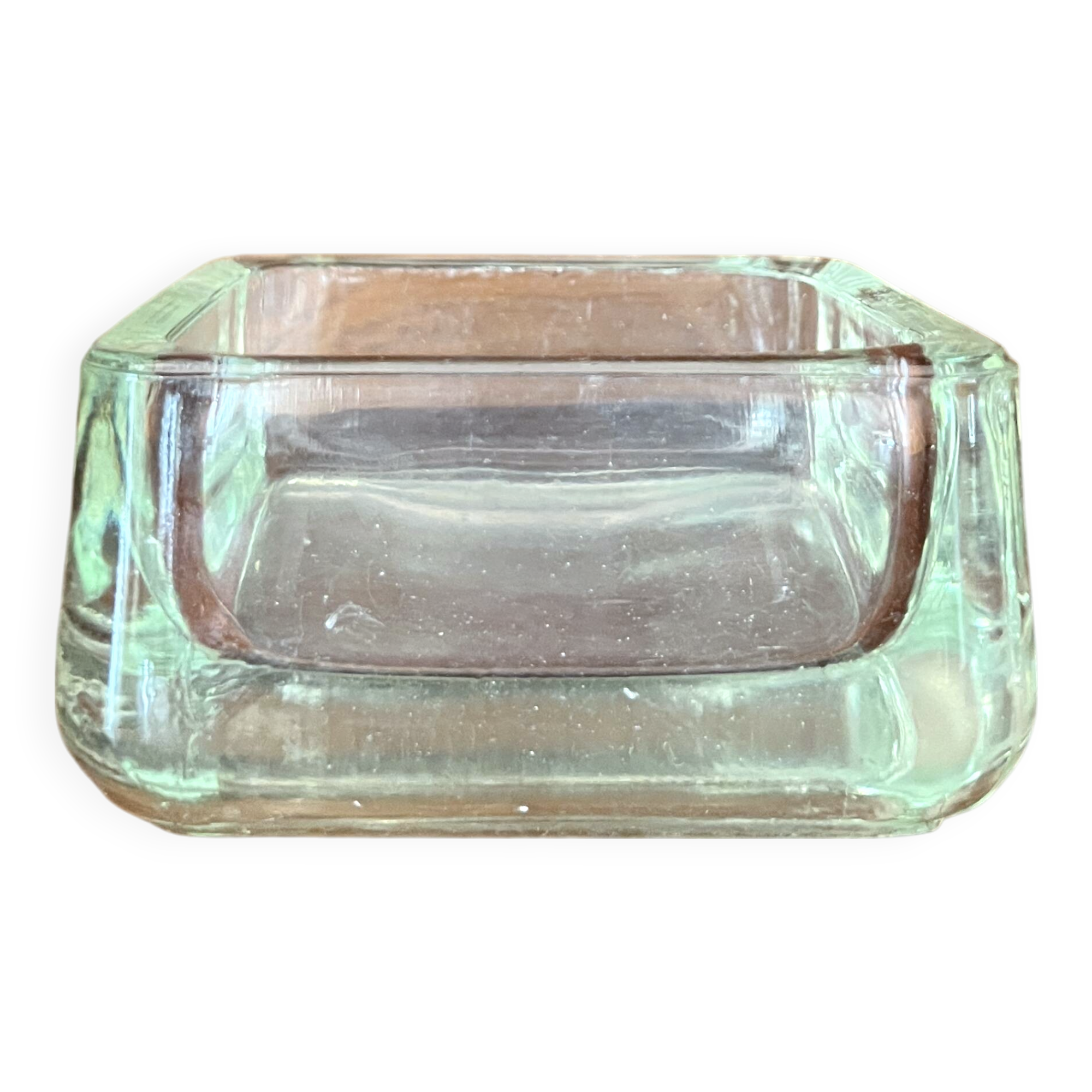 Bauhaus glass ashtray/pocket tray, Lumax design 1970