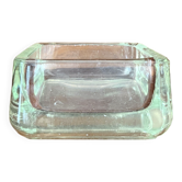 Vide poche, cendrier Bauhaus en verre Lumax, 1970