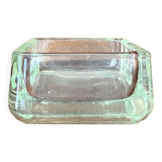 Vide poche, cendrier Bauhaus en verre Lumax, 1970