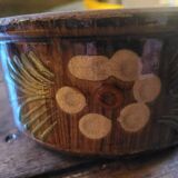 Glazed stoneware salad bowl from Soufflenheim 60s