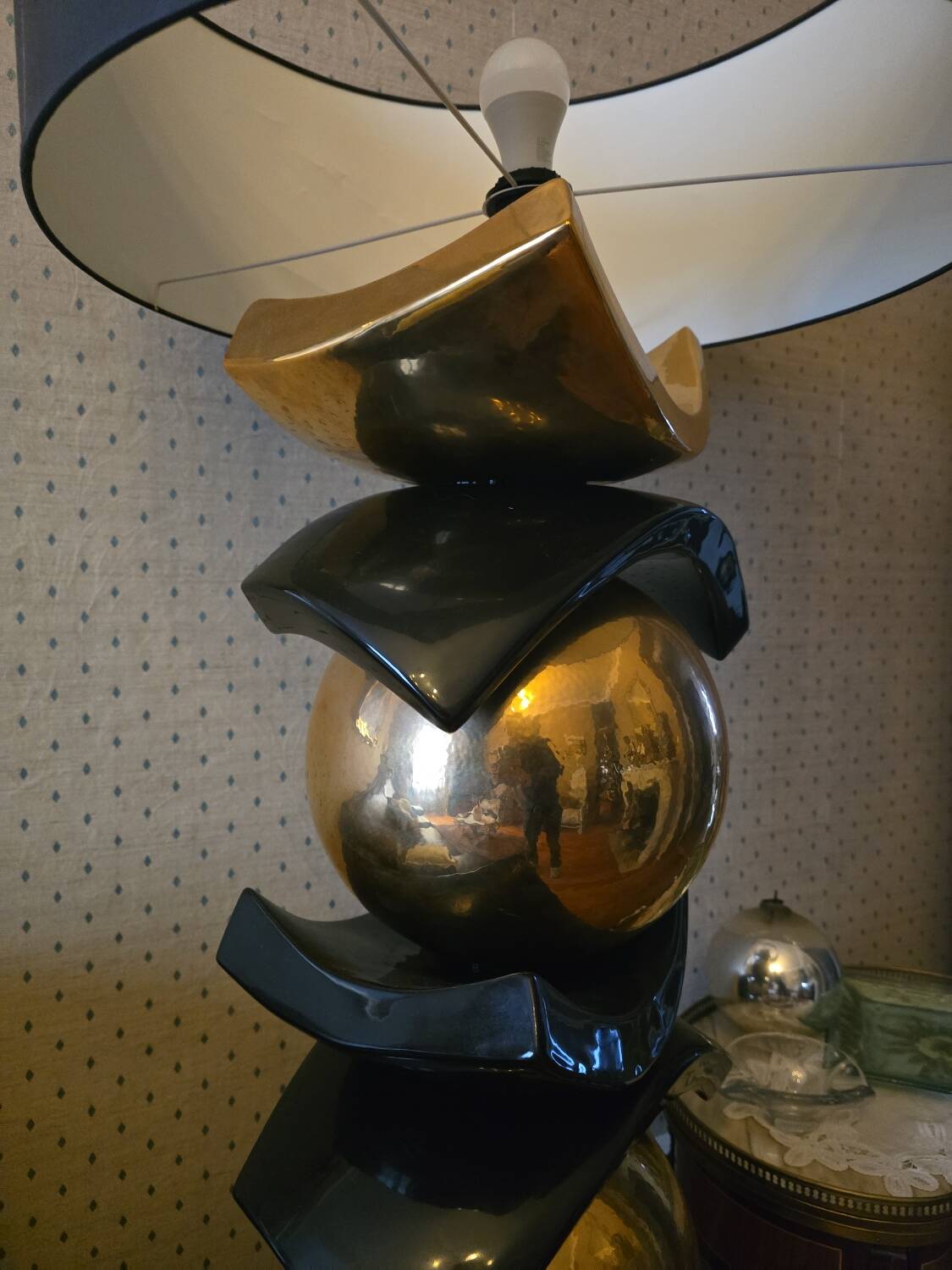 François Chatain – Grand sculptural floor lamp 1.7m “Spheres & Arcs”