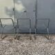 Vintage Italian design chrome metal chair from the 70s
