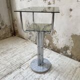 80s glass and marble console