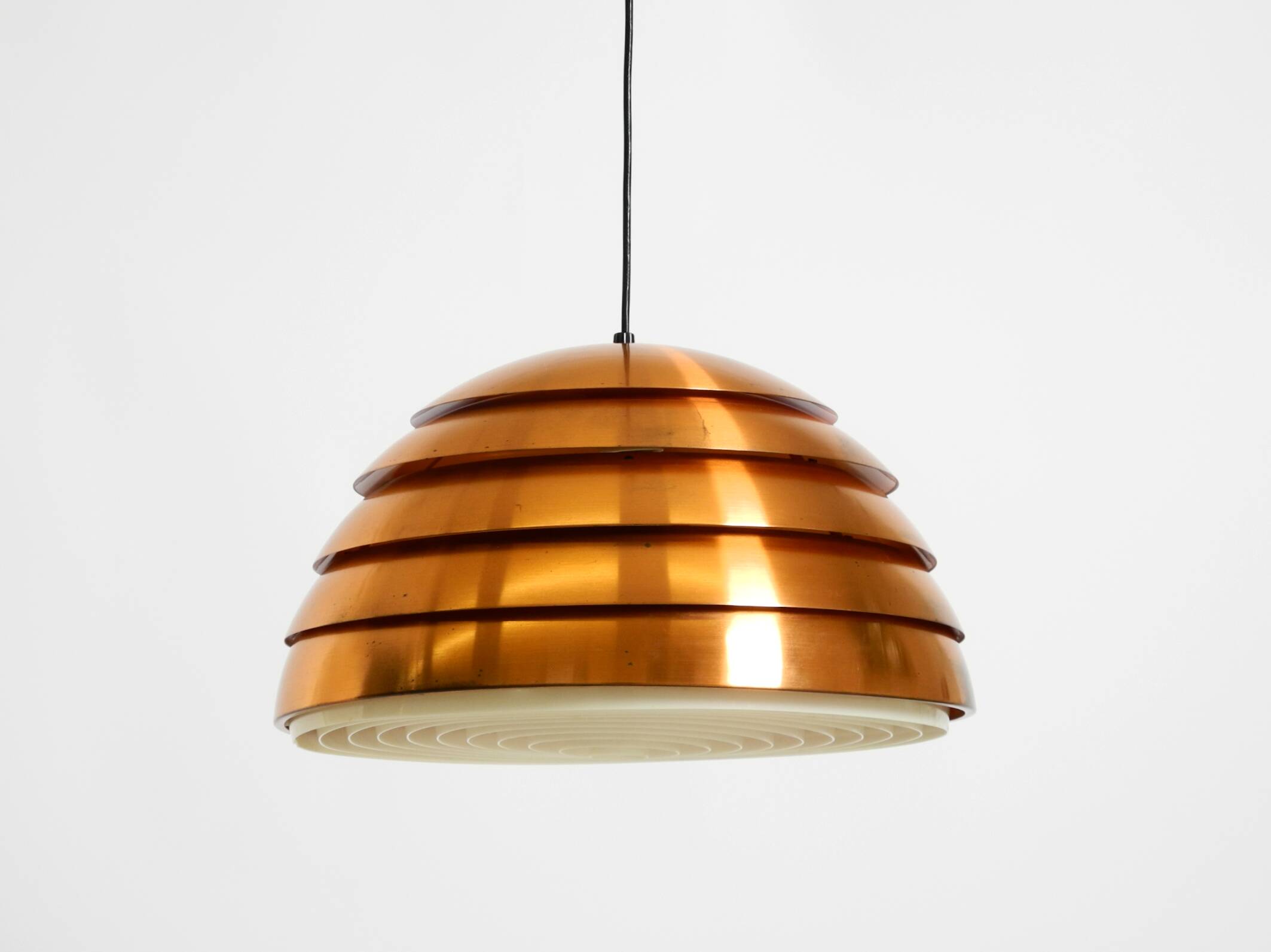 Original 1960s copper slat pendant lamp by Hans-Agne Jakobsson for Markaryd