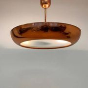 Pair of Bauhaus / Functionalist Copper Pendants UFO by Napako, 1940s