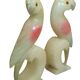 Alabaster Parrot Bookends, 1930s