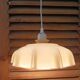 Suspension abat jour corole verre orangé dentelle dpc 082320