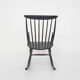 Black wooden rocking chair by Illum Wikkelso for Niels Eilersen model IW3, Denmark 1958