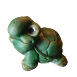 Green turtle in concrete