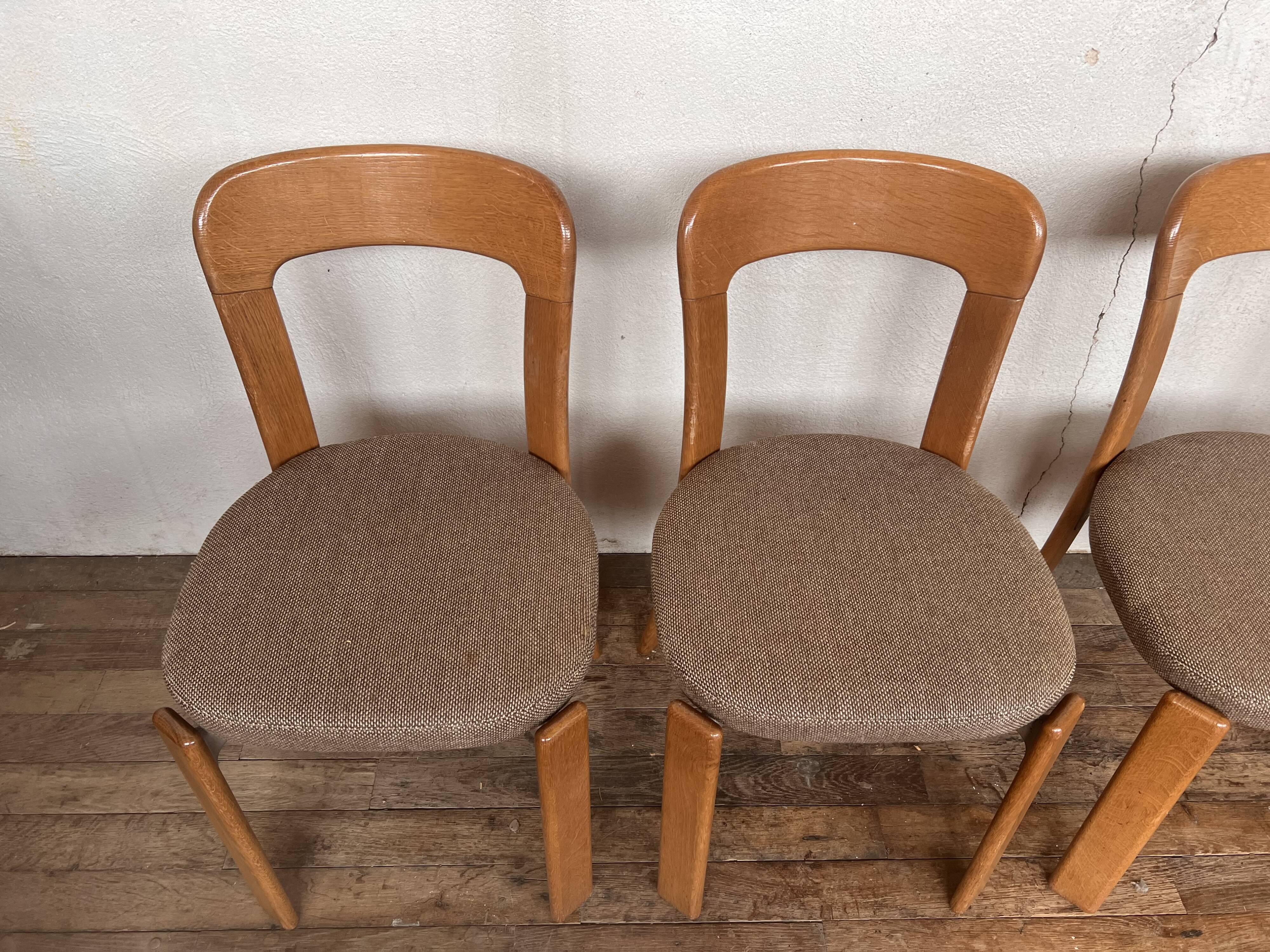 Series of 5 chairs Bruno Rey design Swiss made 1970
