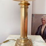 Brass column lamp neoclassical style 60s vintage