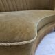 1970s, Danish 2-seater "Banana" sofa, green furniture velour.