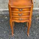 2 Louis XV bedside tables made of curved solid wood with drawers from the 1930s.