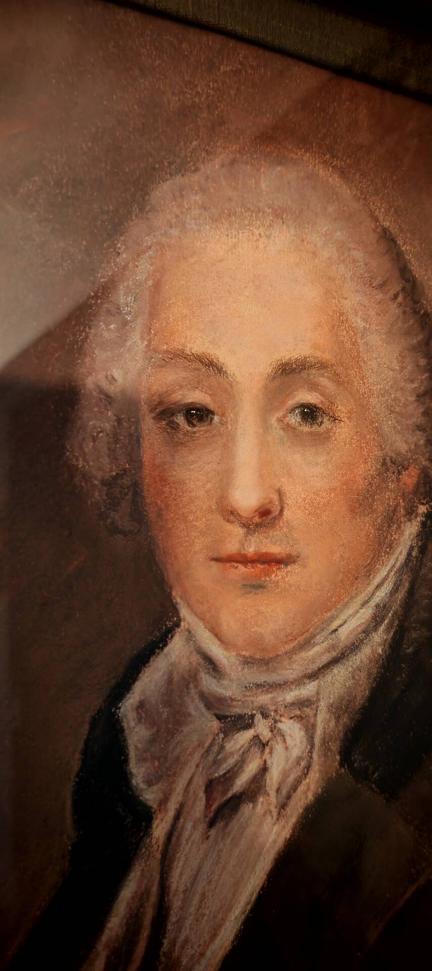 Portrait miniature pastel 18th century