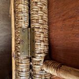 Coffee table braided rattan chest