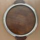 Plateau Art deo wood and silver metal