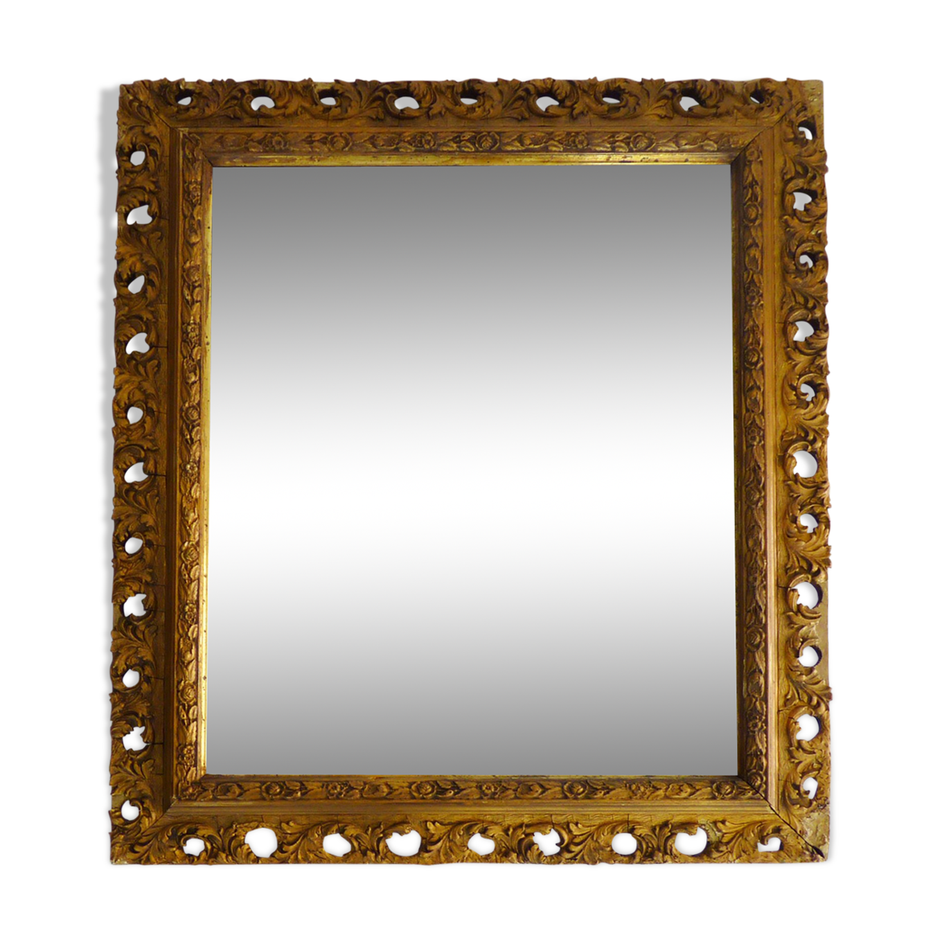 Ancien miroir mural  en bois et stuc  dor  Selency Ancien miroir mural  en bois et stuc  dor  Selency