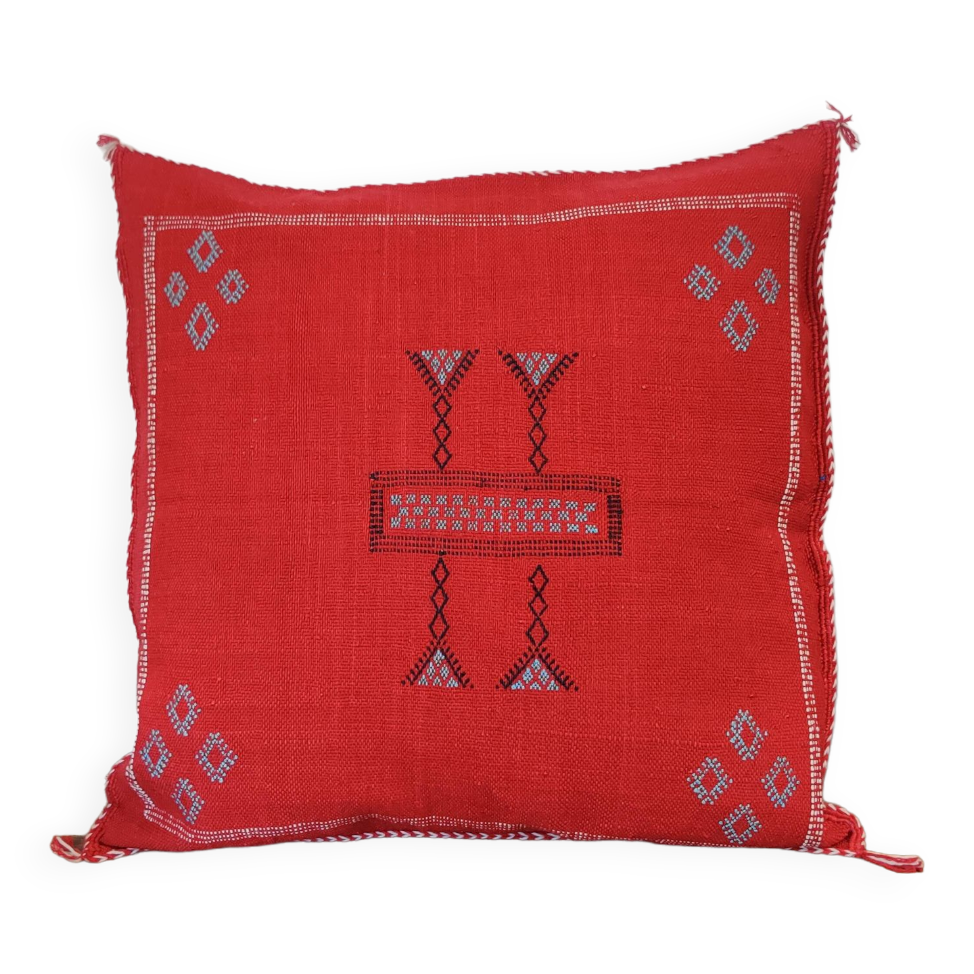 Berber red Sabra cushion in cactus silk