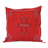 Berber red Sabra cushion in cactus silk