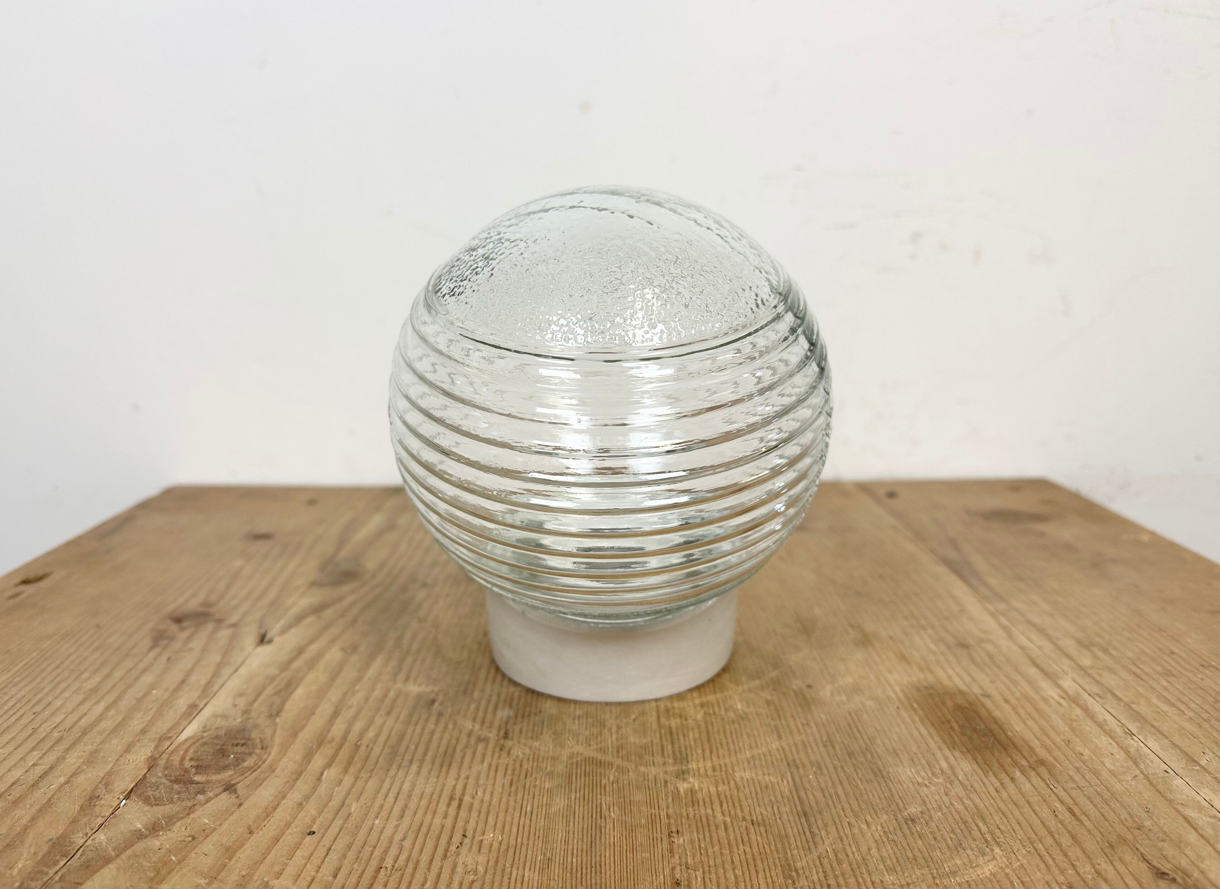 Vintage White Porcelain Wall Light, 1970s