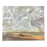 Stormy sky painting over the sea