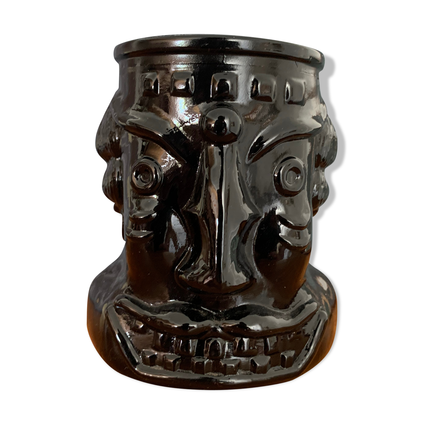 Vase opaline anthropomorphe vintage