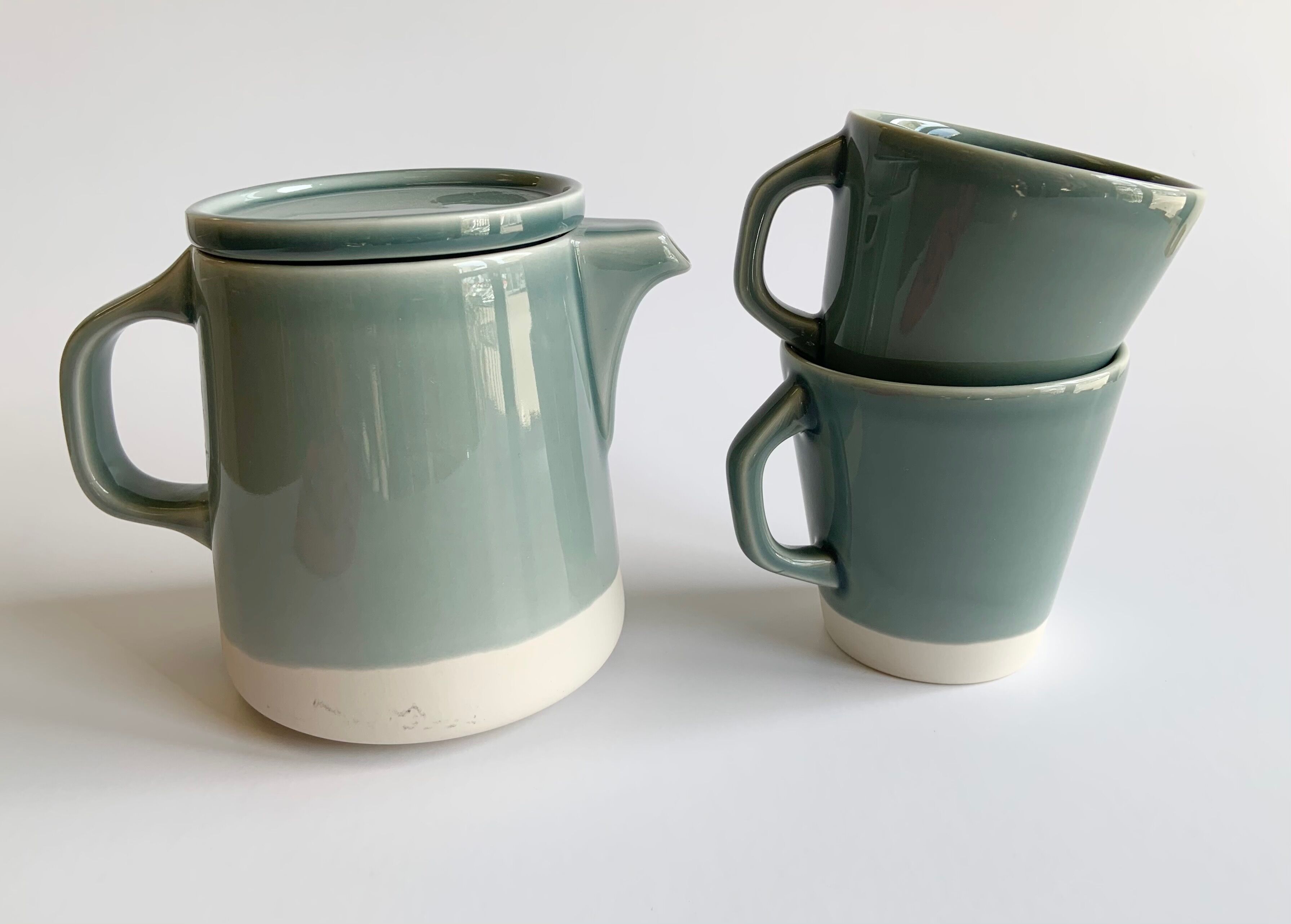 Teapot and mugs Jars Grey Oxyde Canteen