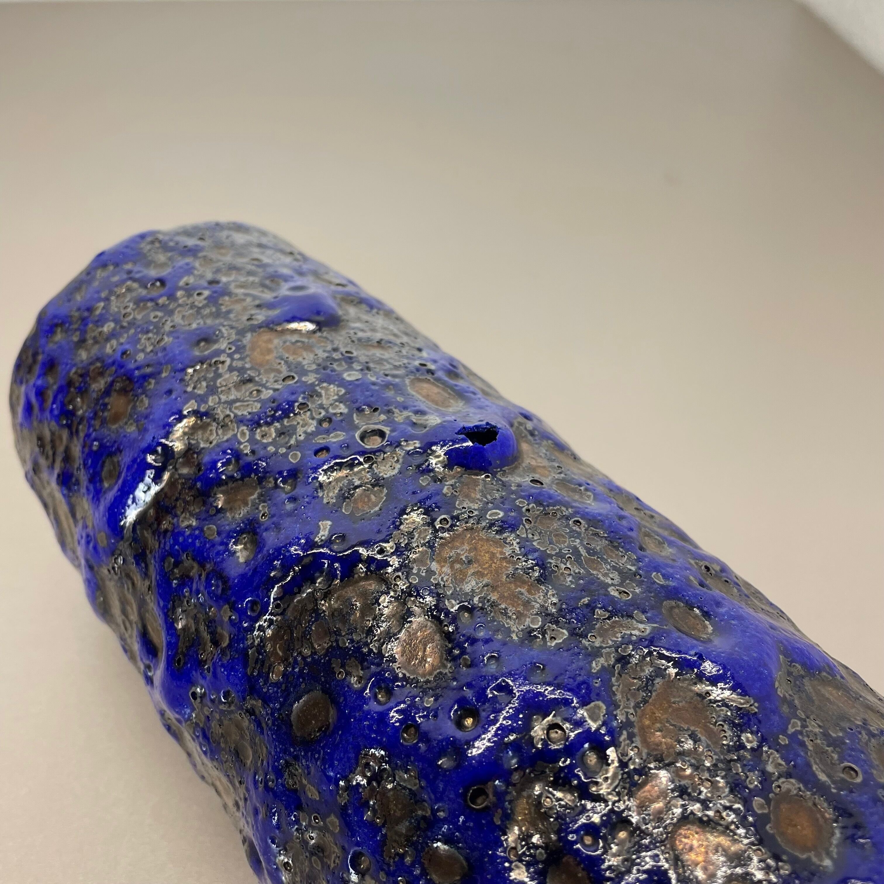 Rare Super Color Crusty Fat Lava Multi-Color Vase Scheurich, Germany WGP, 1970s