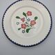 Set of 6 flat plates salins model rosemonde floral decoration