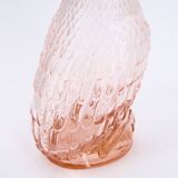 Empoli pink glass duck bottle, 1960s