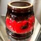 Vintage pot cover west germany scheurin keramik 887-12 poppy decoration