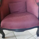 Lot de 2 fauteuils forme cabriolet