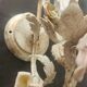 Set von 2 Shabby Chic Wandlampen Tole Schmiedeeisen Porzellan Rosen Blumen