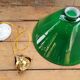 Suspension conique en opaline verte
