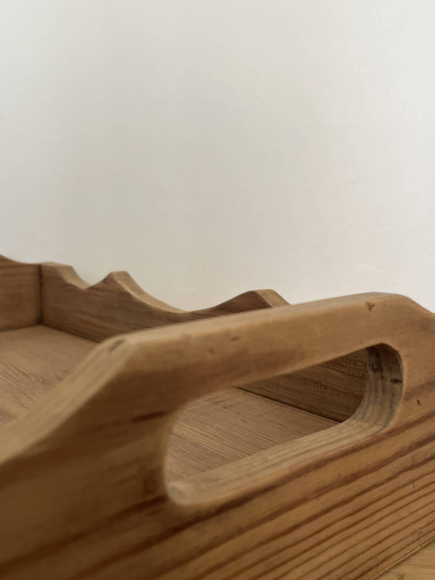 Old solid wood presentation tray