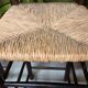 Lot of 6 stools with woven straw seats, chalet style 1970.