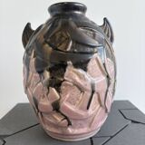 Vase a oreilles en grès, Gilbert Métenier, art déco
