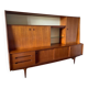 Scandinavian vintage teak library enfilade Denmark design -1960
