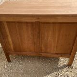 Louis XV style chest of drawers in patinated cherry wood and raw wood top
