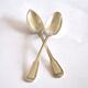 Set of 2 silver-plated dessert spoons in Chinon style, 15 cm.