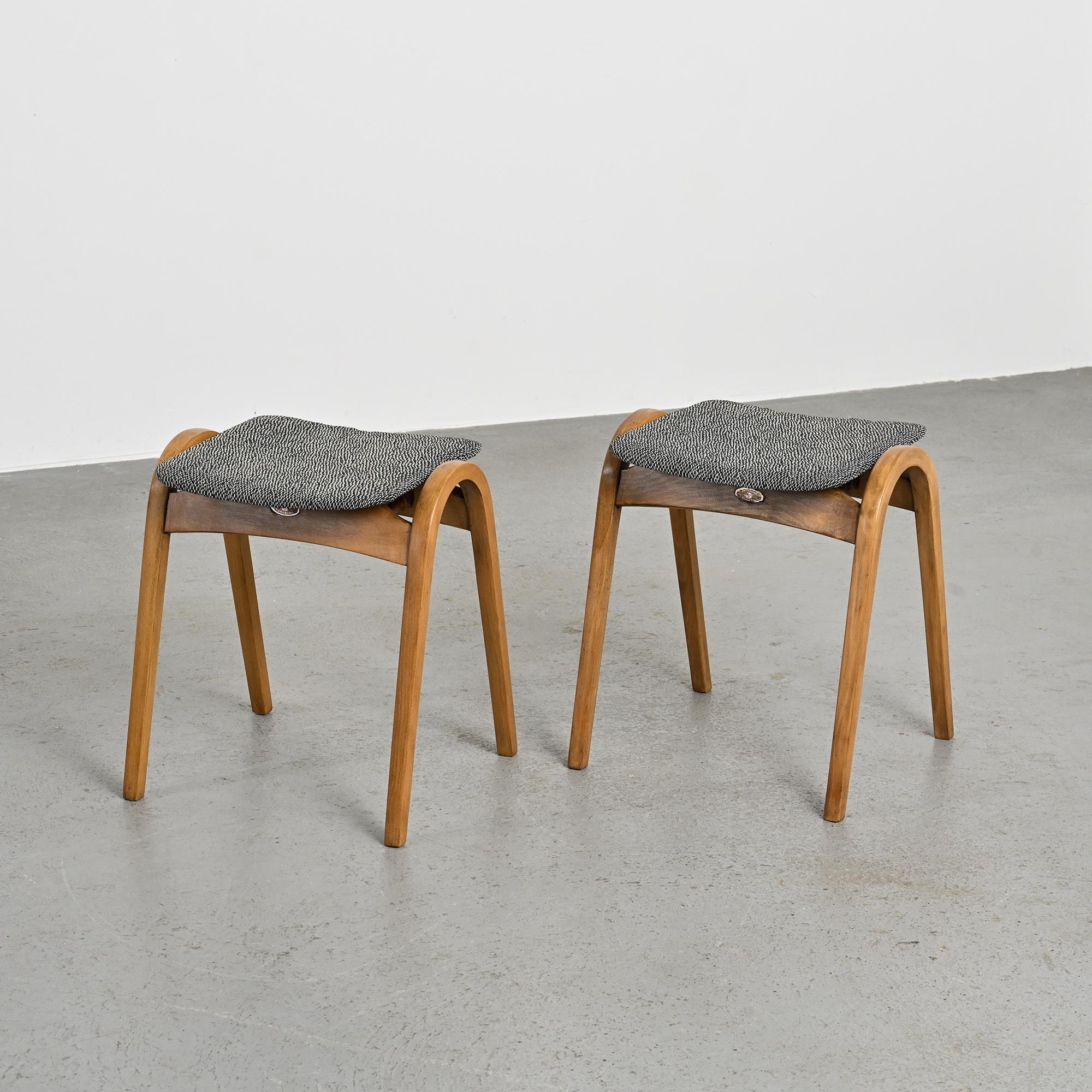 Pair of stools by Isamu Kenmochi for Akita Mokko, Japan circa 1960.