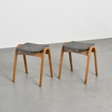 Pair of stools by Isamu Kenmochi for Akita Mokko, Japan circa 1960.