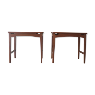 Pair of Danish Teak Side Tables 1960