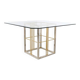 Vintage brass and glass dining table, 1970s