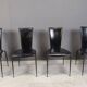 Set of 4 post modern dining chairs by Arper Italy, 1980s
